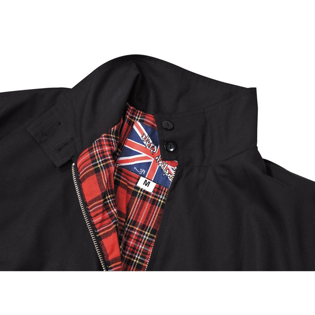 Jacket - "English Style" - BLACK - Chequered Pattern Lining