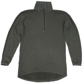 AUSTRIAN TRICOT PULLOVER WITH ZIPPER - OD GREEN - USED