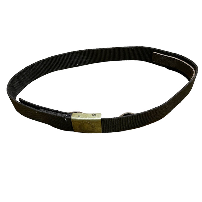 Brown Belt Romanian Army Surplus, Canvas - Gold Buckle - Used