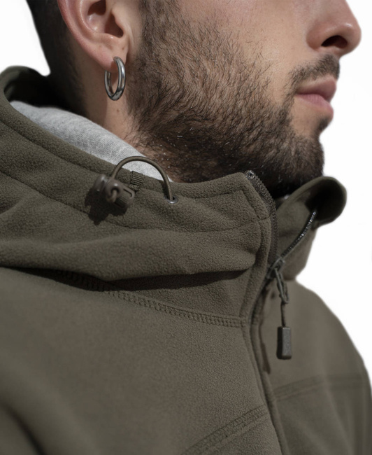 FLEECE DZSEKI - "HERCULES" - PENTAGON® - FEKETE