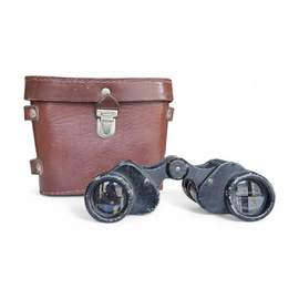 Vintage Military Binoculars with original case - I.O.R. 8x30 – B.C.N. 4 – Romanian Army Surplus – Cold War Era – Used