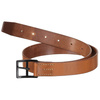 SWISS LEATHER BELT - 33 MM - BROWN - MILITARY SURPLUS - LIKE NEW