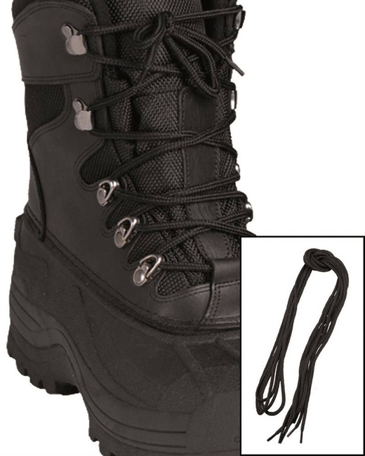 POLYESTER SHOE LACES - 180 CM - SET OF 2 PAIRS - Mil-Tec® - BLACK