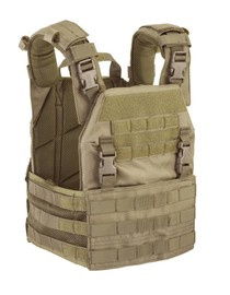 TACTICAL VEST FOR BALLISTIC PLATES - DEFCON 5 - COYOTE