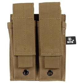 Ammo Pouch, double, "Molle", small, coyote