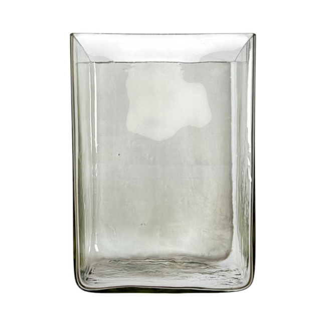 VINTAGE GLASS - 1980 - VASE - TRANSPARENT - ROMANIAN ARMY MILITARY SURPLUS - IN GOOD CONDITION