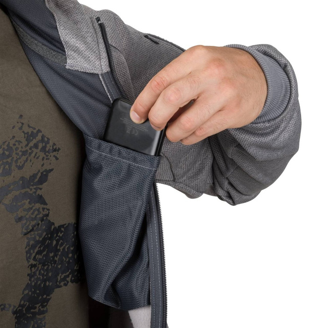 URBAN TACTICAL HOODIE (FULLZIP)® - BLACK/GREY MELANGE - HELIKON