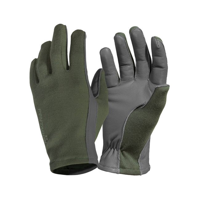 FIRE RESISTANT GLOVES - PILOT - SHORT CUFF - Pentagon - OLIVE