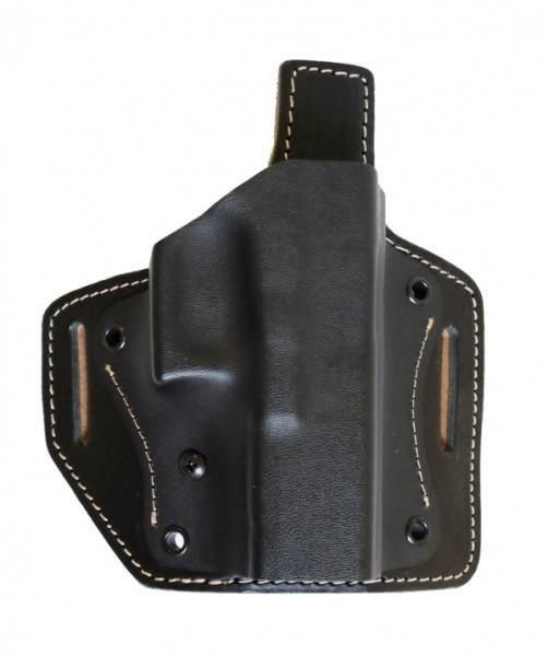 Pisztolytáska KYDEX OWB Belt Holster With Leather Back Dual Clip Smith & Wesson MP9
